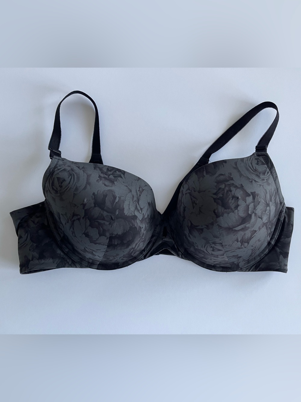 Torrid Gray Floral Underwire Molded Bra - 42C